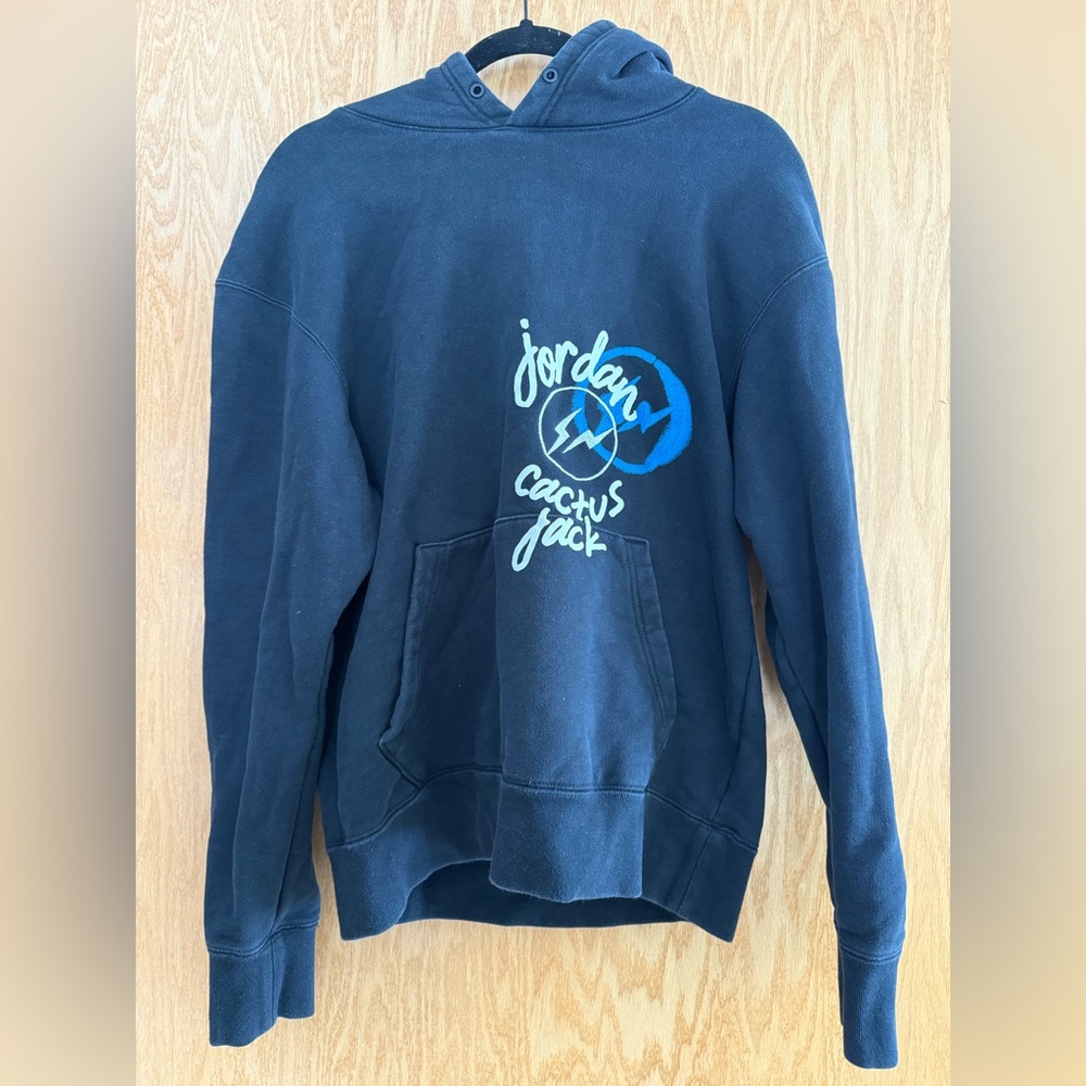 Jordan Cactus Jack Graphic Hoodie - Black and Blue - Picture 2 of 3